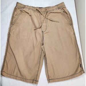 Boys X Large Gap Kids ‎ Tech Shorts Khaki W Drawstring Navy Stitching